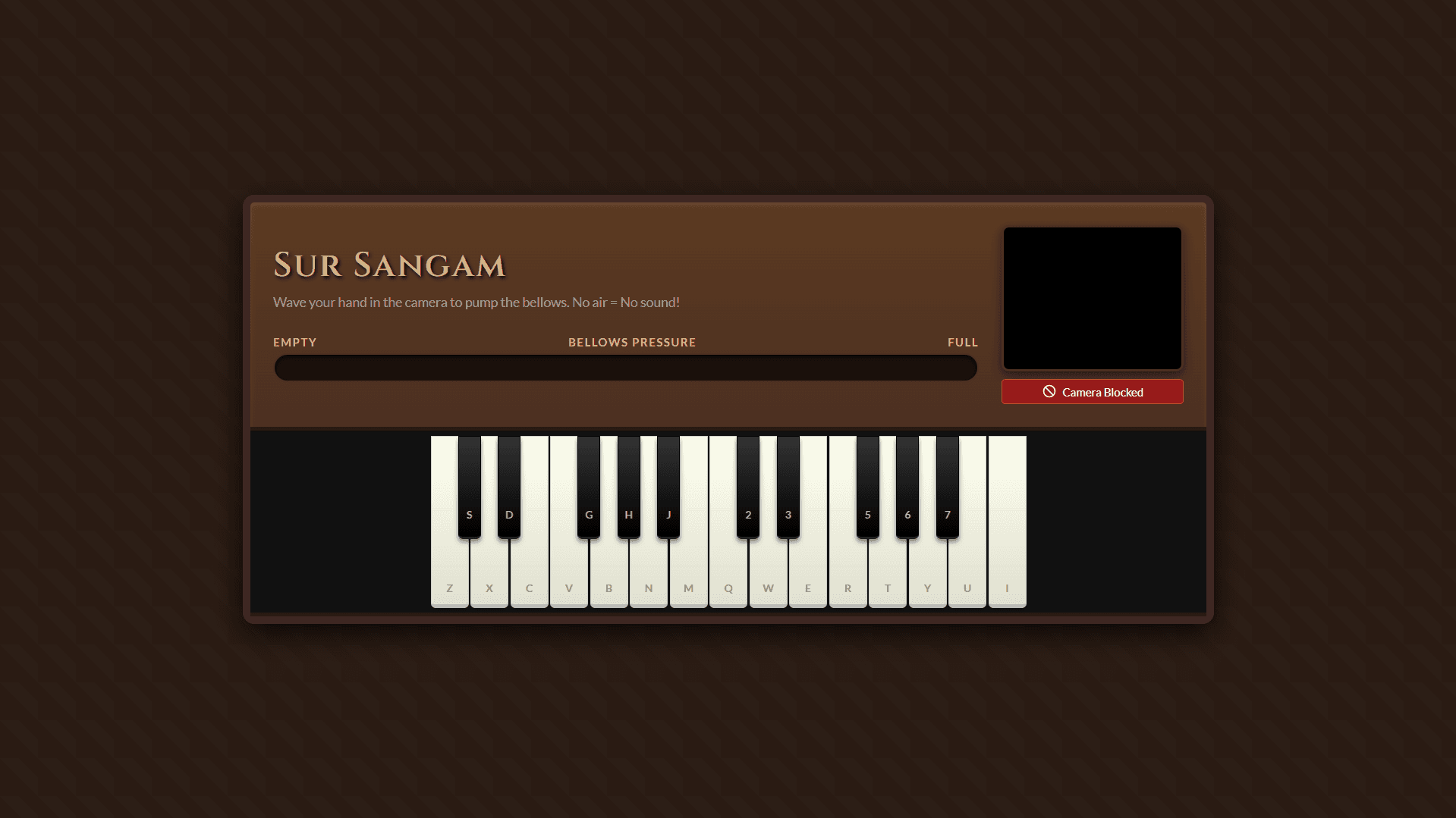 Virtual Harmonium - An interactive virtual harmonium playable via keyboard and mouse, built entirely with native web technologies.